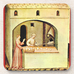 ANTIQUE OVEN BAKER ,BAKERY BREAD SHOP COASTER
