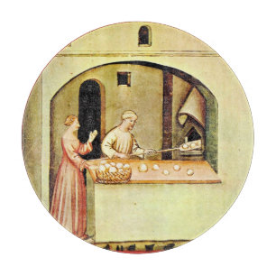 ANTIQUE OVEN  BAKER ,BAKERY BREAD SHOP  CUTTING BOARD