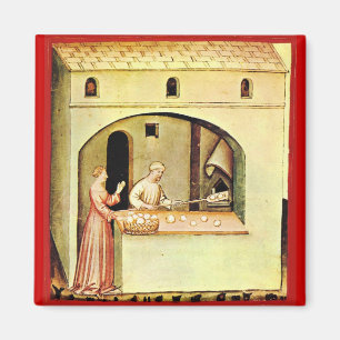 ANTIQUE OVEN  BAKER ,BAKERY BREAD SHOP MAGNET