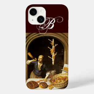 ANTIQUE OVEN  BAKER ,BAKERY BREAD SHOP MONOGRAM Case-Mate iPhone 14 CASE