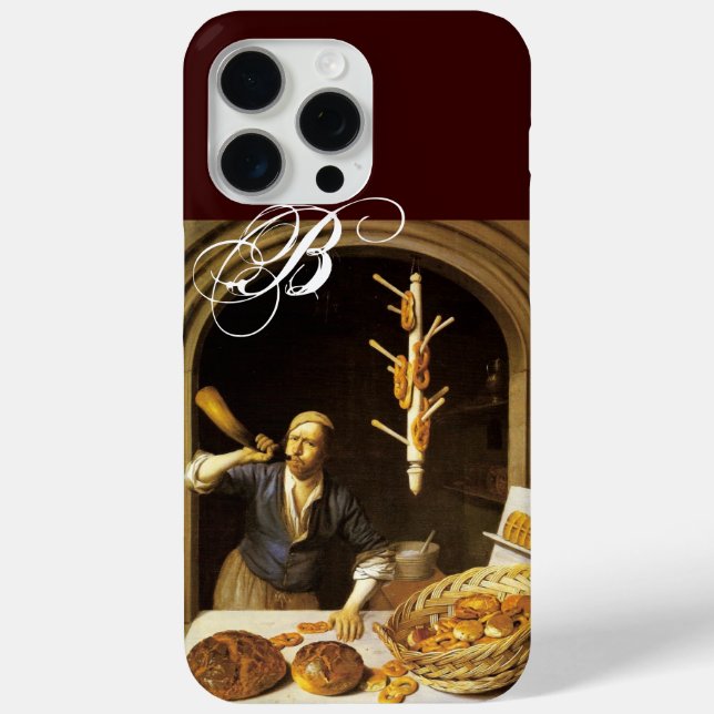ANTIQUE OVEN  BAKER ,BAKERY BREAD SHOP MONOGRAM Case-Mate iPhone CASE (Back)