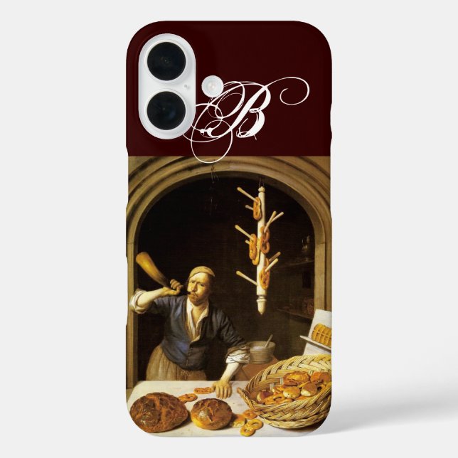 ANTIQUE OVEN  BAKER ,BAKERY BREAD SHOP MONOGRAM Case-Mate iPhone CASE (Back)