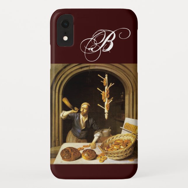 ANTIQUE OVEN  BAKER ,BAKERY BREAD SHOP MONOGRAM Case-Mate iPhone CASE (Back)