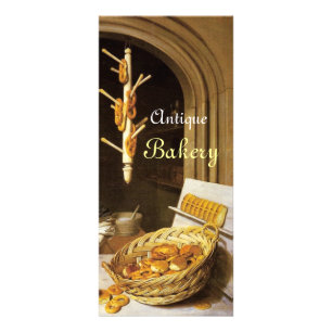 ANTIQUE OVEN BAKER ,BAKERY BREAD SHOP RACK CARD