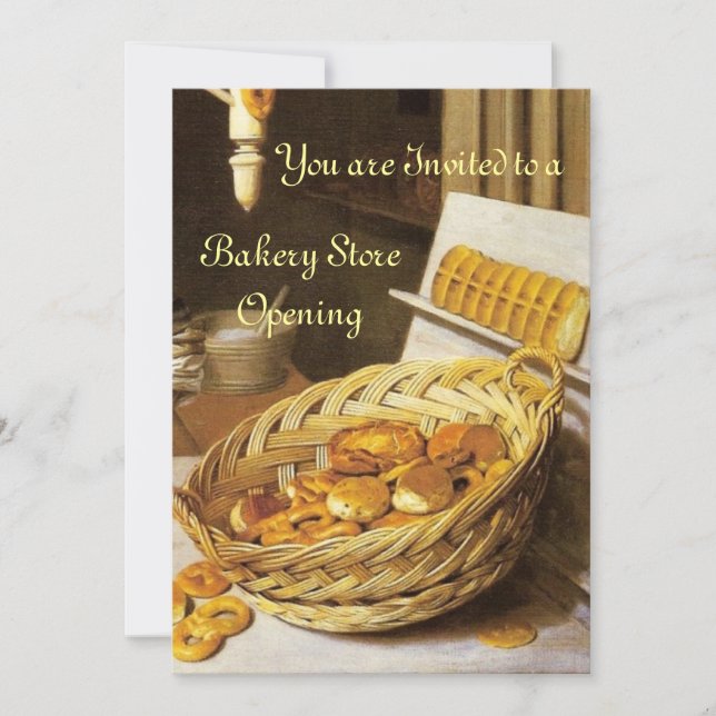 ANTIQUE OVEN  BAKERY BREAKFEAST PARTY INVITATION (Front)