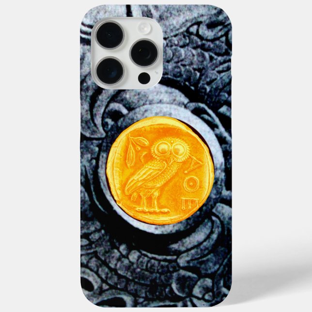 ANTIQUE OWL GOLD CIN WITH SILVER GRIFFONS Case-Mate iPhone CASE (Back)