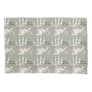 Antique Palm Reader Hand Diagram: Palmistry Pillowcase