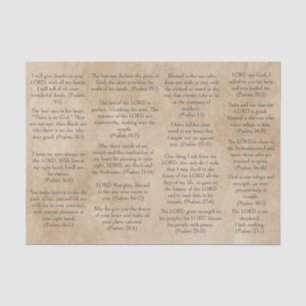 Antique Paper Bible Psalm Verses for Journals 