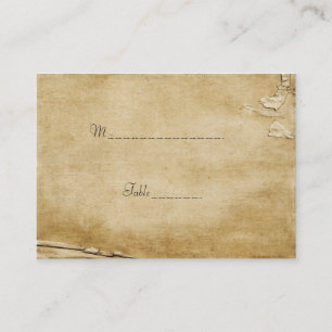 Antique Paper Table Place Card