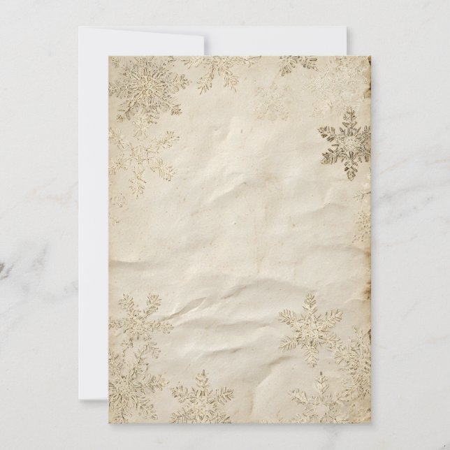 Antique Paper with Subtle Gold Flourish Invitation (Front)