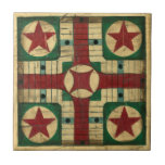 Antique Parcheesi Game Board by Ethan Harper Tile<br><div class="desc">An antique looking painting based on a Parcheesi game board. This painting by Ethan Harper is amazingly lifelike. You can almost imagine using it to play a real game of Parcheesi with your friends. Buy your copy today!</div>