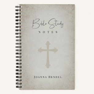 Antique Parchment Look Personalised Bible Study Notebook