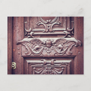 Antique Paris Door Postcard