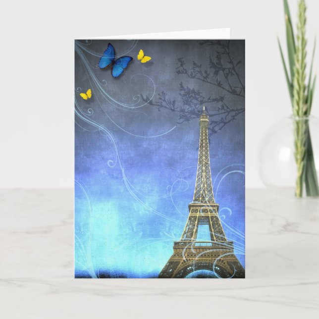 Antique Paris Greeting Card (Front)
