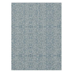 Antique Pattern of Worn out Leaves Blue Background Tablecloth