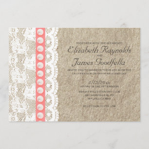 Antique Pearls Wedding Invitations