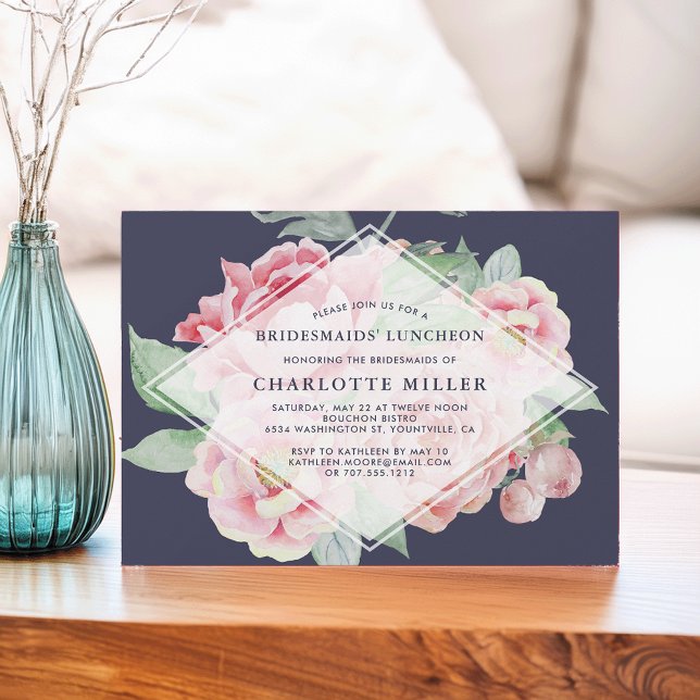 Antique Peony Bridesmaids Luncheon Invitation (Creator Uploaded)