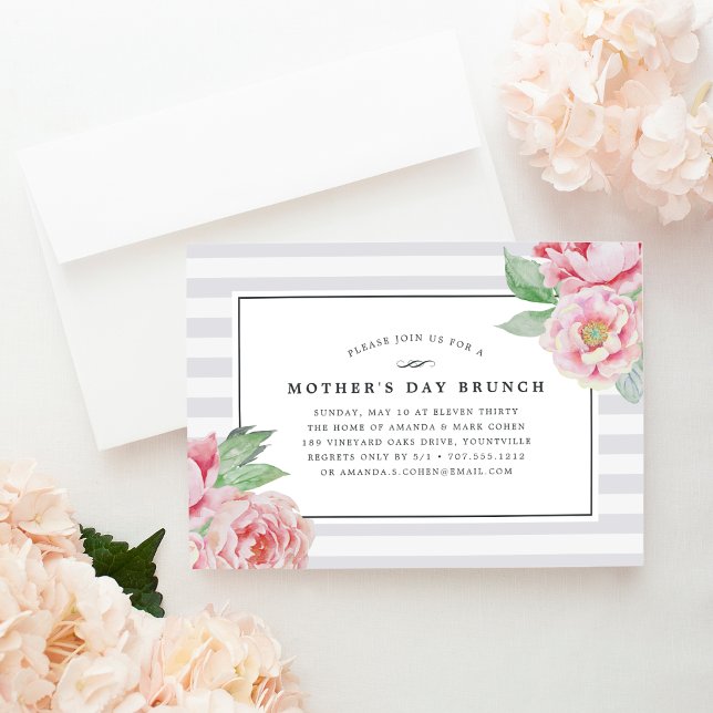 Antique Peony | Mother's Day Brunch Invitation (Creator Uploaded)