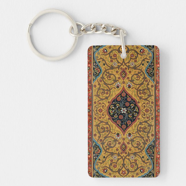 Antique Persian Carpet Elegant Design Key Ring (Front)