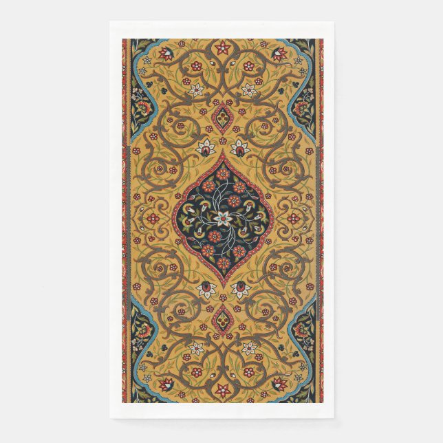 Antique Persian Carpet Elegant Design Napkin (Front)