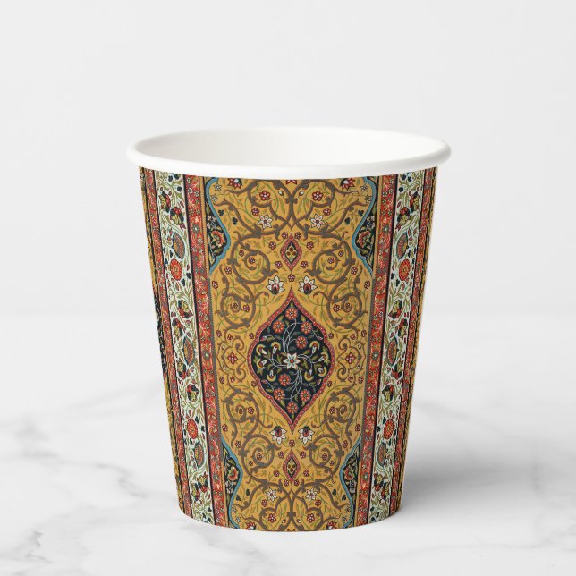 Antique Persian Carpet Elegant Design Paper Cups (Back)