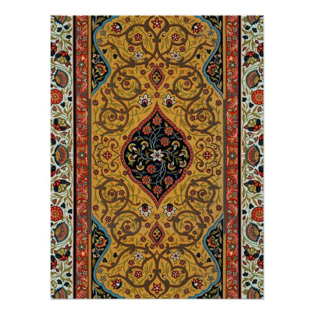 Antique Persian Carpet Elegant Design Poster (Front)