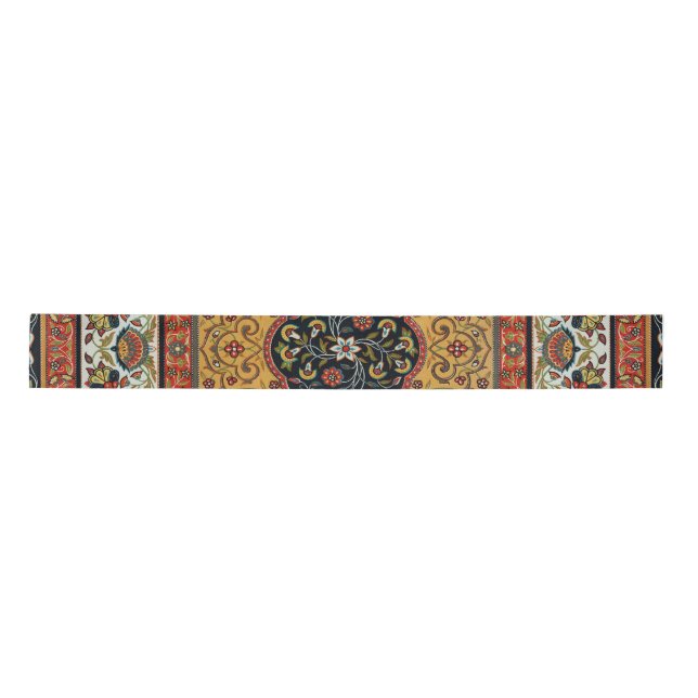 Antique Persian Carpet Elegant Design Satin Ribbon (Front)