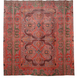 Antique Persian Carpet Red Shower Curtain