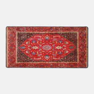 Antique Persian Mashad Rug Desk Mat