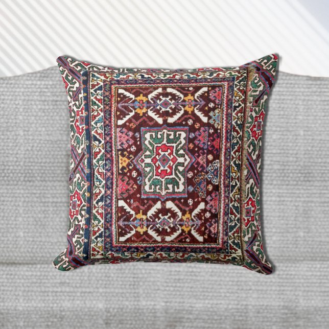 Antique Persian Oriental Rug Design Pillow (Creator Uploaded)