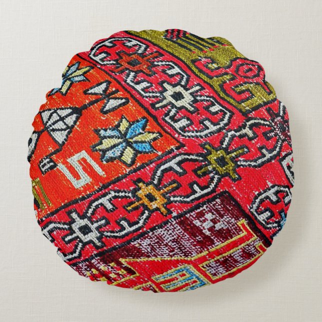 Antique Persian,  Pattern, Carpet Round Cushion (Front)