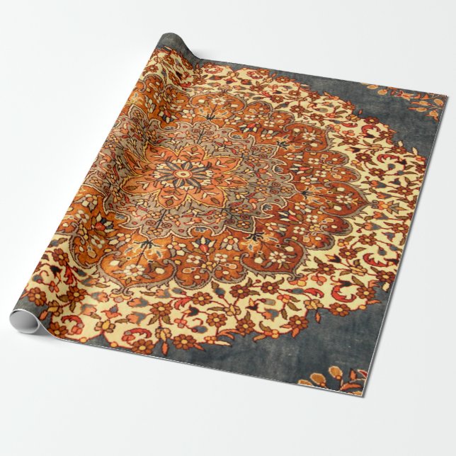 Antique Persian Pattern Look Wrapping Paper (Unrolled)