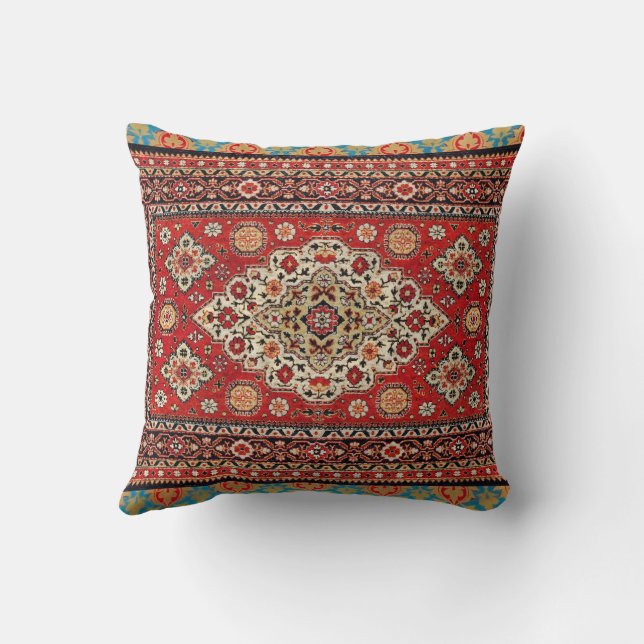 Antique Persian Pattern, Vintage Oriental pattern Cushion (Back)
