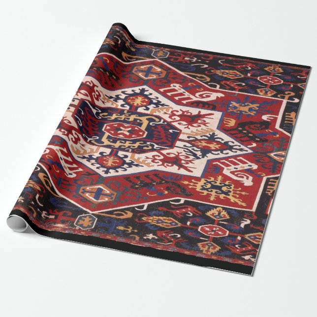 Antique Persian Pattern Wrapping Paper (Unrolled)