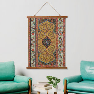 Antique Persian Rich Carpet Elegant Rug Carpet Hanging Tapestry