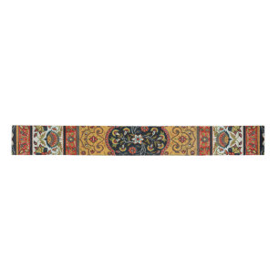 Antique Persian Rich Carpet Elegant Rug Carpet Satin Ribbon