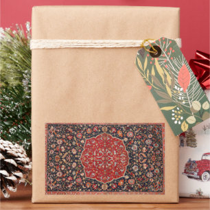 Antique Persian Rug Distressed Vintage Art Pattern Rectangular Sticker
