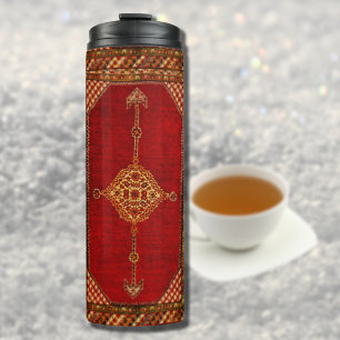 Antique Persian rug  pattern Thermal Tumbler