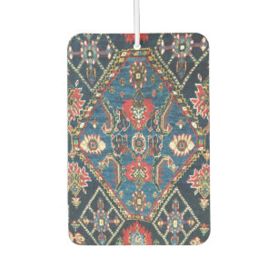 Antique Persian Turkish Carpet, Blue Car Air Freshener