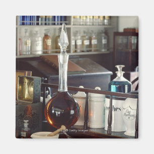 Antique pharmacy bottles magnet