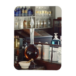 Antique pharmacy bottles magnet