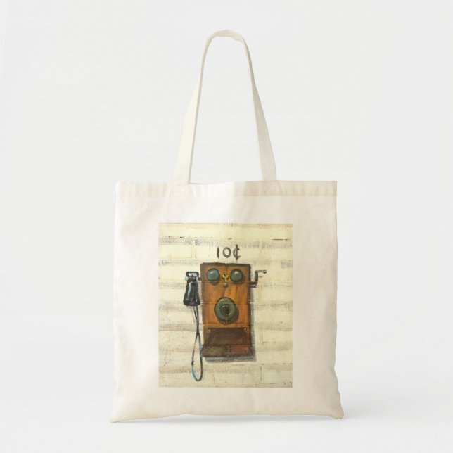 antique phone tote bag (Front)