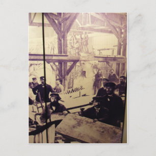 Antique Photo Statue of Liberty Factory Postcard