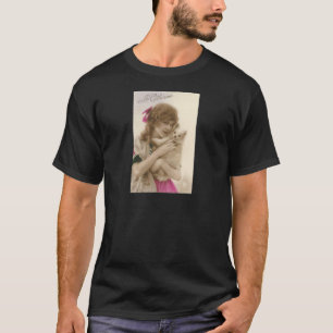 Antique Photo Victorian Woman and Dog T-Shirt