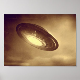 Antique Photograph of a UFO Poster