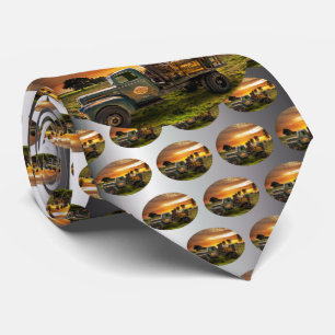 Antique Pickup in the Countryside Tie