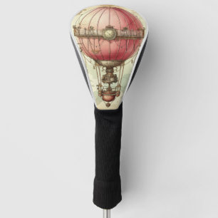 Antique Pink Balloon Airship Victorian Golf Head Cover