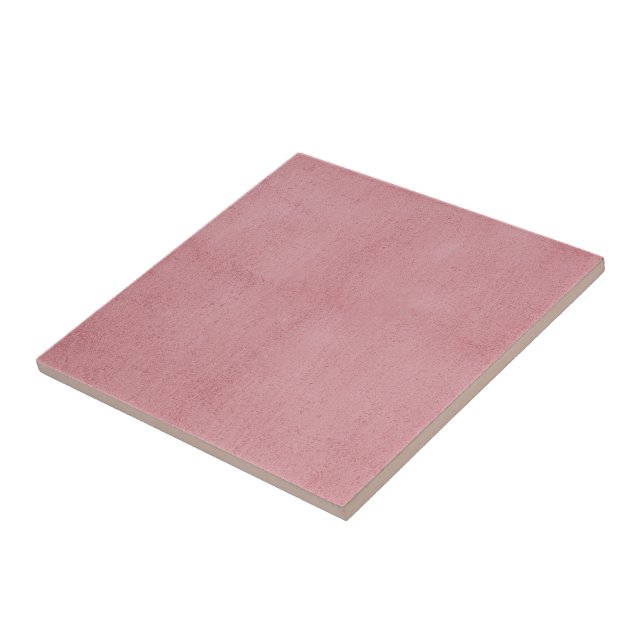 Antique Pink Pale Blush Retro Texture Light Pastel Ceramic Tile (Side)