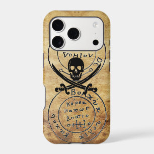 ANTIQUE PIRATES TREASURE MAP ,SKULL AND SWORDS