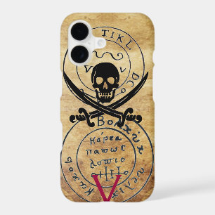 ANTIQUE PIRATES TREASURE MAP ,SKULL AND SWORDS